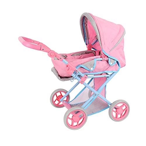 Laeto Bella And Friends Kids 3 In 1 Folding Travel Active Pushchair Pram Stroller Toy Set For Dolls