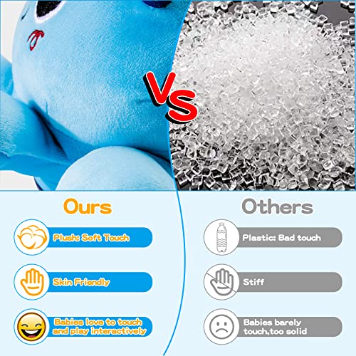 FancyWhoop Baby Musical Light Crawling Toys - Light up Dancing Spinning Walking Soft Octopus Toy for 1 Year Old Boys Girls Kids, Sensory Interactive Baby Gifts for 6 12 18 Months Toddlers