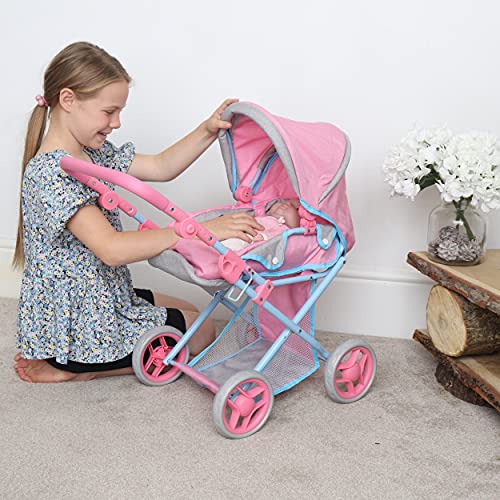 Laeto Bella And Friends Kids 3 In 1 Folding Travel Active Pushchair Pram Stroller Toy Set For Dolls