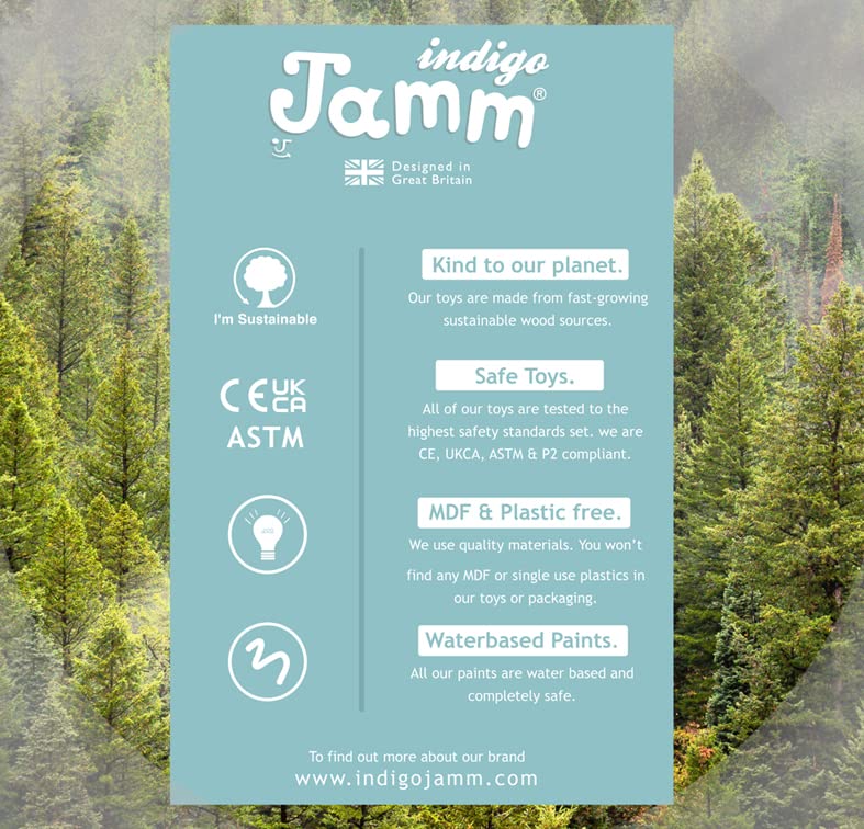 Indigo Jamm Petworth Dolls pram & furniture Designed For Children Aged 18 Months +, Neutral Colours (Petworth High Chair)