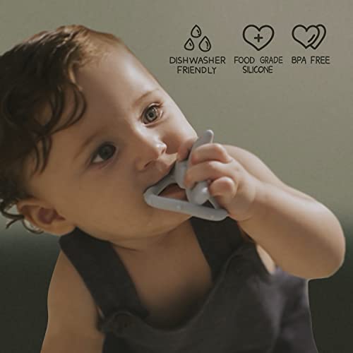 Moonkie Stacks of Circles Soft Teething Toy Educational Learning Stacking Ring Toys for Babies, 7 Piece Set