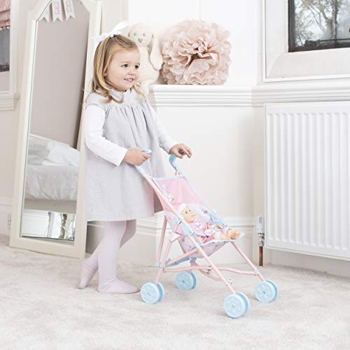 BabyBoo Single Stroller | Toy Dolls Buggy | Baby Doll Pushchair | Childrens Baby Doll Stroller Toy Umbrella Fold Stroller | Role Play Toy Dolls Buggy Pushchair | Ages 2+ (Pink Unicorn & Flamingo)