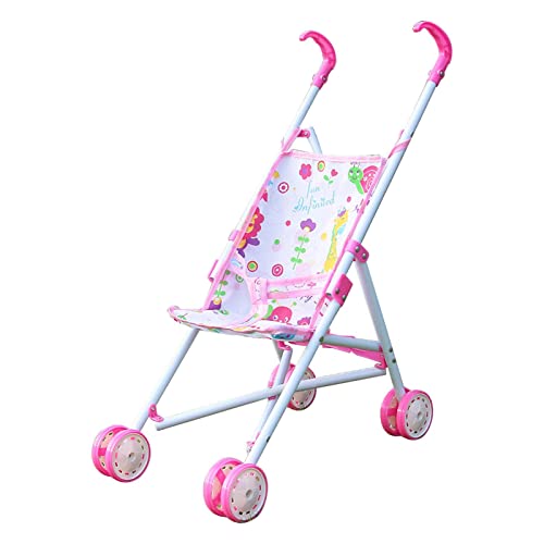 Baby Doll Stroller | Toy Dolls Buggy | Baby Doll Pushchair | Childrens Baby Doll Stroller Toy Umbrella Fold Stroller | Role Play Toy Dolls Buggy Pushchair | Doll Accessories Gift