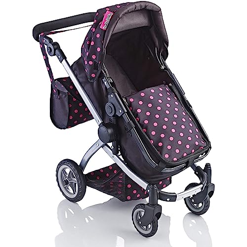 Molly Dolly 2 in 1 Deluxe Dolls Pram - Pushchair Stroller For Girls