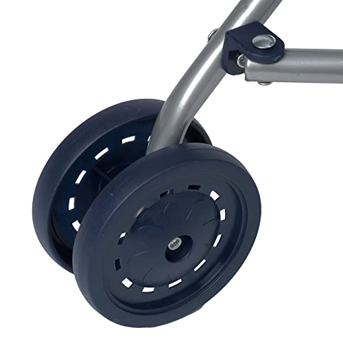 DOLLSWORLD from Peterkin | Blue Doll's Stroller | Foldable stroller with easy-grip handles, suitable for dolls up to 56cm | Dolls & Accessories | Ages 3+