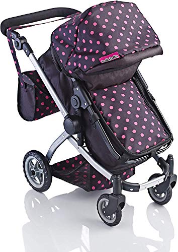 Molly Dolly 2 in 1 Deluxe Dolls Pram - Pushchair Stroller For Girls