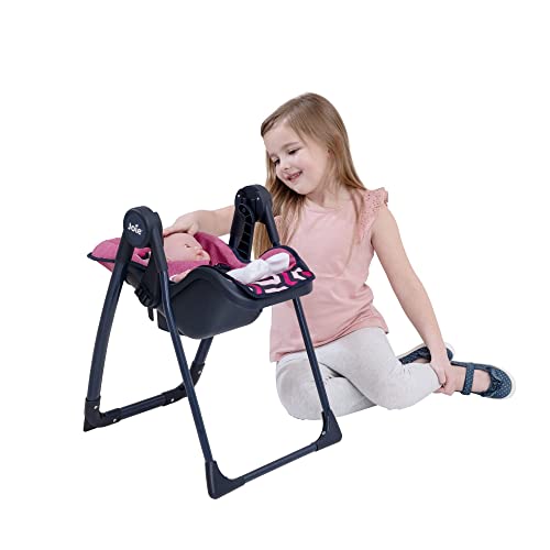 HTI Joie Junior Nursery Playset | 6 Piece Nursery Playset Doll Highchair, Swing, Car Seat, Stroller, Changing Mat & Cot Included | Prams, Pushchairs and Dolls Accessories For Kids Boys & Girls Age 3+