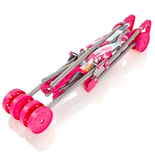 Molly Dolly My First Dolls Pram & Doll Set - Girls Toy Doll Stroller Pushchair Buggy