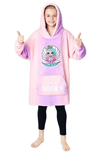 L.O.L. Surprise! Oversized Hoodie Blanket for Girls, Lol Doll Gifts for Girls Multi