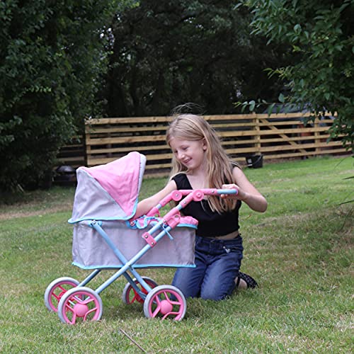Laeto Bella And Friends Kids Folding Ranger Pushchair Toy With Adjustable Handles For Baby Dolls
