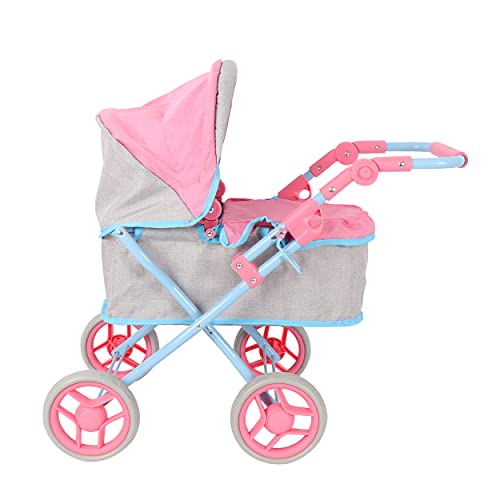 Laeto Bella And Friends Kids Folding Ranger Pushchair Toy With Adjustable Handles For Baby Dolls