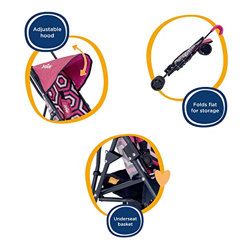 Joie Junior Nitro Stroller In Geometric Print | Geometric Print Childrens Pushchair | Lightweight Easy Umbrella Fold Kids' Travel System | Pushchair & Pram Toys For Kids Boys & Girls Ages 3+