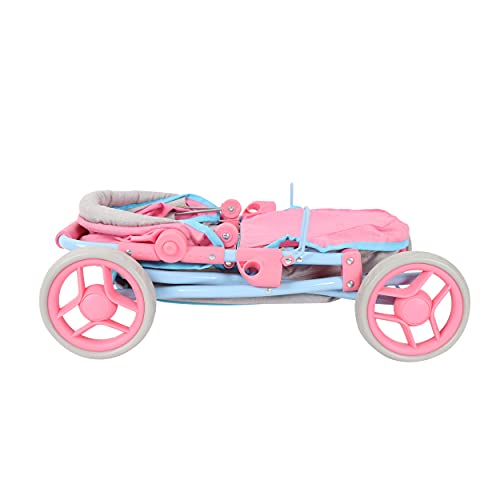 Laeto Bella And Friends Kids Folding Ranger Pushchair Toy With Adjustable Handles For Baby Dolls