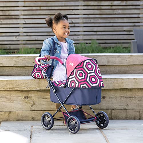 Joie Junior Sweetie Pram With Matching Changing Bag | Geometric Print Childrens Pushchair | Kids Travel System With Matching Changing Bag |Pushchair & Pram Toys For Kids Boys & Girls Ages 3+