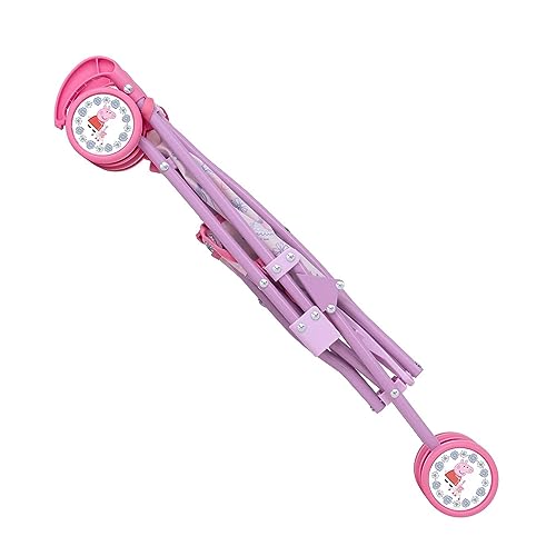 Peppa Pig Stroller | Toy Dolls Buggy In Pink & White Peppa Pig Theme | Childrens Baby Doll Stroller Toy Umbrella Fold Stroller| Role Play Toy Dolls Buggy Pushchair | Suitable For Ages 2+