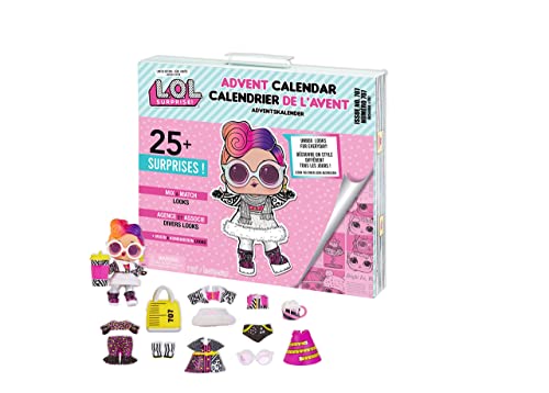 LOL Surprise Advent Calendar 2022 - with Collectible Doll - COSTUME DESIGNER - with 25+ Surprises including Outfits, Shoes, & Accessories - Pop-Up Packaging - Collectable - For Kids Ages 4+