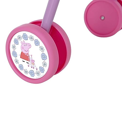 Peppa Pig Stroller | Toy Dolls Buggy In Pink & White Peppa Pig Theme | Childrens Baby Doll Stroller Toy Umbrella Fold Stroller| Role Play Toy Dolls Buggy Pushchair | Suitable For Ages 2+