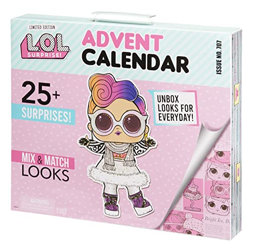 LOL Surprise Advent Calendar 2022 - with Collectible Doll - COSTUME DESIGNER - with 25+ Surprises including Outfits, Shoes, & Accessories - Pop-Up Packaging - Collectable - For Kids Ages 4+