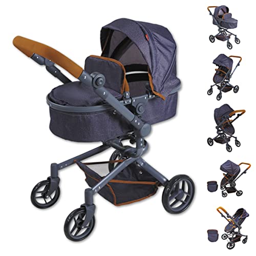 KNORRTOYS.COM Knorr toys 90930 Doll's Pram Boonk Dark Blue