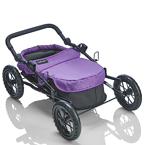 Molly Dolly Dolls Pram - Toy Pram With Adjustable Handle Height - Doll Pram For Girls Age 3-7 Years
