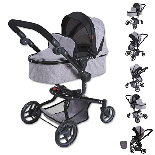 KNORRTOYS.COM Boonk 90987 Doll's Pram Stone 52 cm 59 x 42 x 80 cm