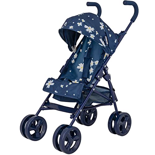 Mamas & Papas Junior Cruise Stroller Pushchair In Navy & Floral Print | Lightweight Stroller Dolls Pushchair & Pram Toys For Kids Boys & Girls Ages 3+