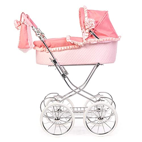 Roma Annie Amy Childs Classic Dolls Pram - Pink 3-16 years