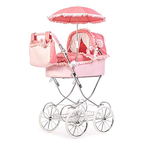 Roma Annie Amy Childs Classic Dolls Pram - Pink 3-16 years