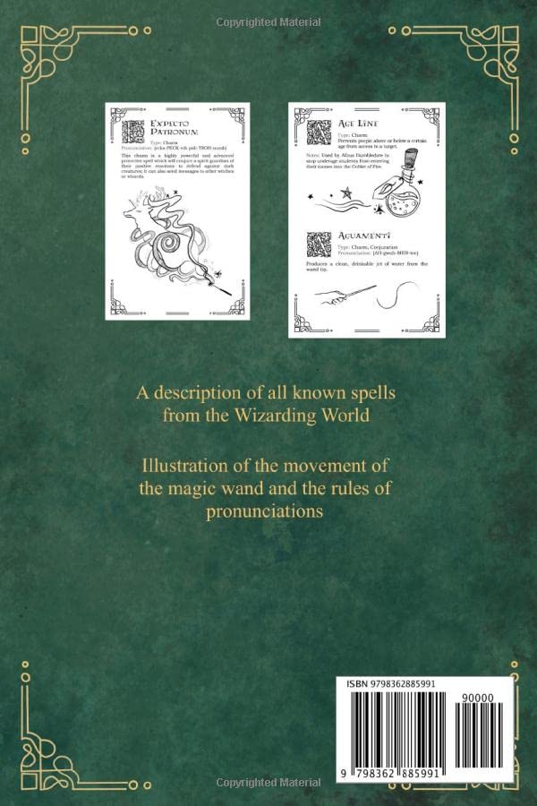 The Unofficial Harry Pot𝖙er Spellbook: Charms, Spells, Curses. The Illustrated Spellbook For Your Kids