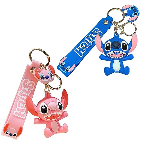 BSNRDX Keychain 2 pcs Action Figure Keyring Bags Men and Women Pendants Cartoon Dolls Doll Jewelry,Keychain Bag Pencil Case Charm Pendent,Gift Toy Cute Bag Pendant Gift for Kids