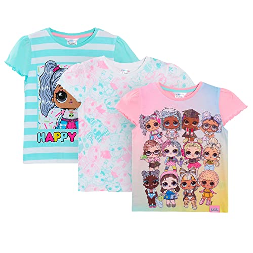 Girls 3 Pack LOL Surprise Dolls T-Shirts 7-8 Years Multicoloured