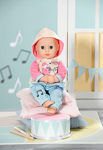 Baby Annabell 706565 Jogging Suit Cosy Two-Piece Outfit to Fit Little 36cm Dolls-Suitable for Children Aged 1+ Years-Includes Hoody, Trousers and Clothes hanger-706565