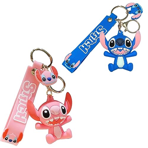 BSNRDX Keychain 2 pcs Action Figure Keyring Bags Men and Women Pendants Cartoon Dolls Doll Jewelry,Keychain Bag Pencil Case Charm Pendent,Gift Toy Cute Bag Pendant Gift for Kids