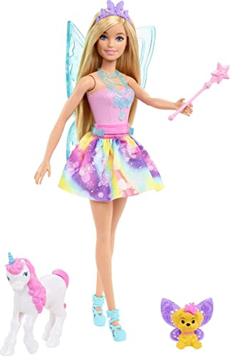 Barbie Dreamtopia Advent Calendar Barbie Doll Including 24 Fairytale Fashions, Magical Pets and Accessories, HGM66