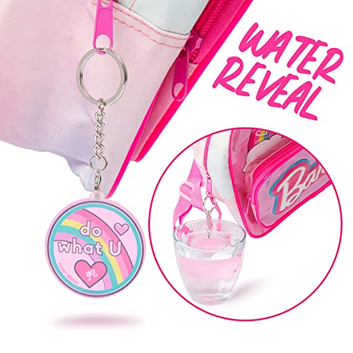 Barbie School Set Includes Backpack, Water Bottle, Pencil Case and Scratch Art - School Bags for Girls