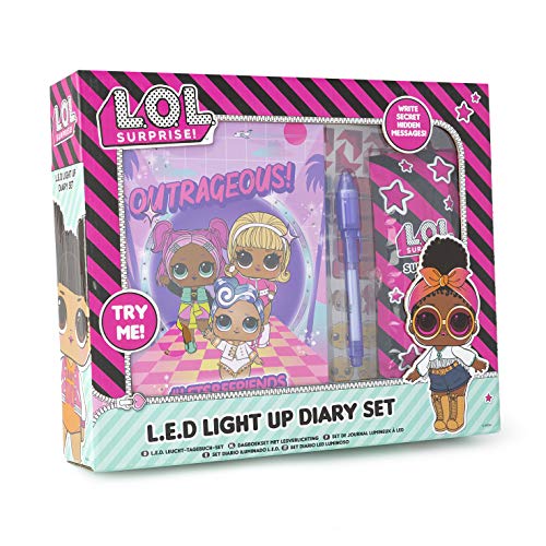 Light Up Diary Gift Set Lol Diary Journal for Girls | Diary Set for Girls with Accessories | Sequin Diary Notebooks for Girls Gift Set