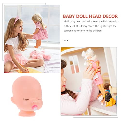 SUPVOX 10 Pieces Vinyl Baby Doll Head for Artist Hand Painting Doll Body Part Replacement DIY Crafts Keychain Accessories