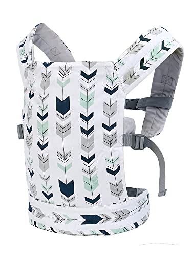 Lam-lord Baby Doll Carrier, Adjustable Strap Baby Doll Carrier for Kids, Front Back Carrying Soft Stuffed Toy Carrier Doll Accessories for Reborn Baby Dolls(Arrow)