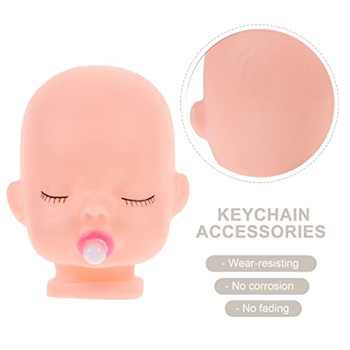 SUPVOX 10 Pieces Vinyl Baby Doll Head for Artist Hand Painting Doll Body Part Replacement DIY Crafts Keychain Accessories