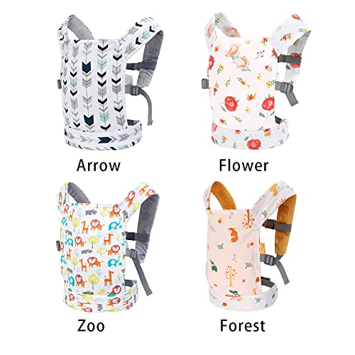 Lam-lord Baby Doll Carrier, Adjustable Strap Baby Doll Carrier for Kids, Front Back Carrying Soft Stuffed Toy Carrier Doll Accessories for Reborn Baby Dolls(Arrow)