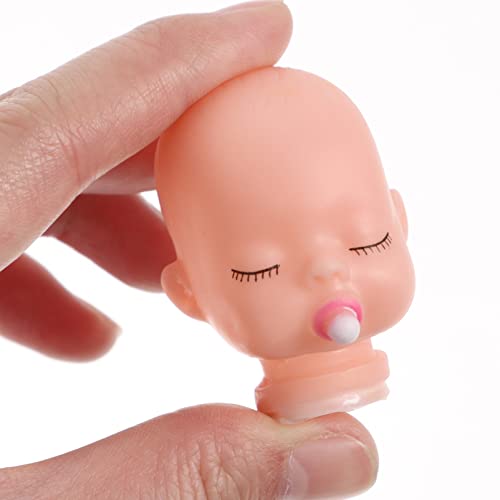 SUPVOX 10 Pieces Vinyl Baby Doll Head for Artist Hand Painting Doll Body Part Replacement DIY Crafts Keychain Accessories