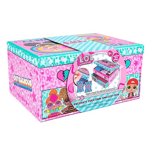 L.O.L. Surprise! 42-0012/19 Decorate Your Own Jewellery Box for Girls-LOL Surprise, 10 x 20 x 15 Centimeters