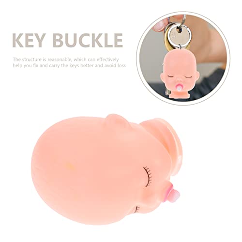 SUPVOX 10 Pieces Vinyl Baby Doll Head for Artist Hand Painting Doll Body Part Replacement DIY Crafts Keychain Accessories