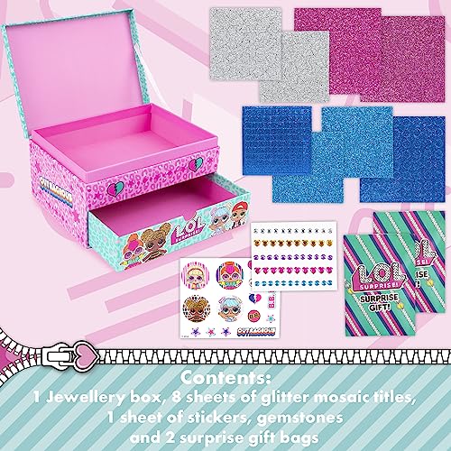 L.O.L. Surprise! 42-0012/19 Decorate Your Own Jewellery Box for Girls-LOL Surprise, 10 x 20 x 15 Centimeters