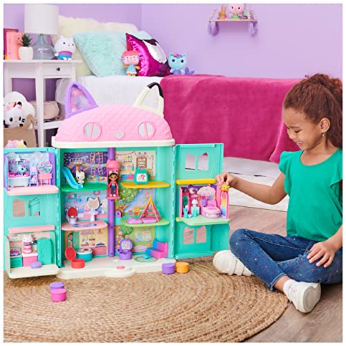 Gabby’s Dollhouse, Sweet Dreams Bedroom with Pillow Cat Figure and 3 Accessories, 3 Furniture Pieces and 2 Deliveries, Kids’ Toys for Ages 3 and above