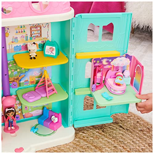 Gabby’s Dollhouse, Sweet Dreams Bedroom with Pillow Cat Figure and 3 Accessories, 3 Furniture Pieces and 2 Deliveries, Kids’ Toys for Ages 3 and above