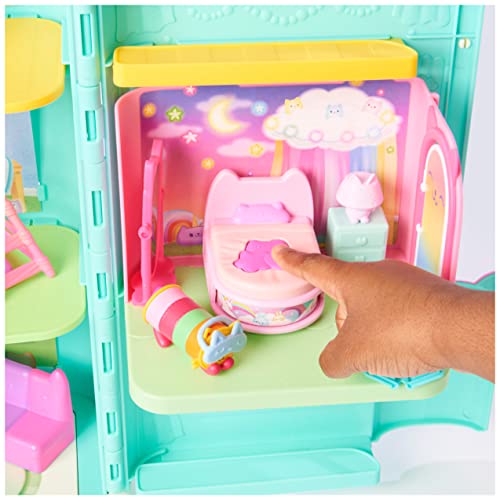 Gabby’s Dollhouse, Sweet Dreams Bedroom with Pillow Cat Figure and 3 Accessories, 3 Furniture Pieces and 2 Deliveries, Kids’ Toys for Ages 3 and above