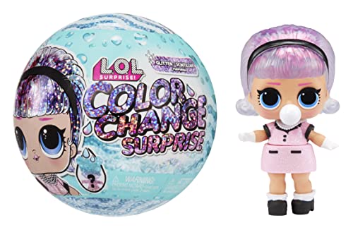 L.O.L. Surprise Glitter Colour Change Doll Set With 7 Surprises - Random Assortment - Including Collectable Doll, Sparkly Fashions and Accessories - Suitable For Kids From 4 Years