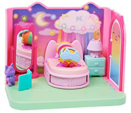 Gabby’s Dollhouse, Sweet Dreams Bedroom with Pillow Cat Figure and 3 Accessories, 3 Furniture Pieces and 2 Deliveries, Kids’ Toys for Ages 3 and above