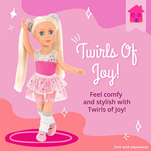 Glitter Girls 062243438484 Battat – Twirls of Joy Ballerina Outfit Hearts & Stars – Ballet Dress, Hair Elastics, Shoes – 14-inch Doll Clothes & Accessories for Kids Ages 3 & Up – Children’s Toys